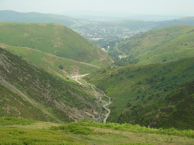 Looking down Carding Mill Valley by David Luther Thomas